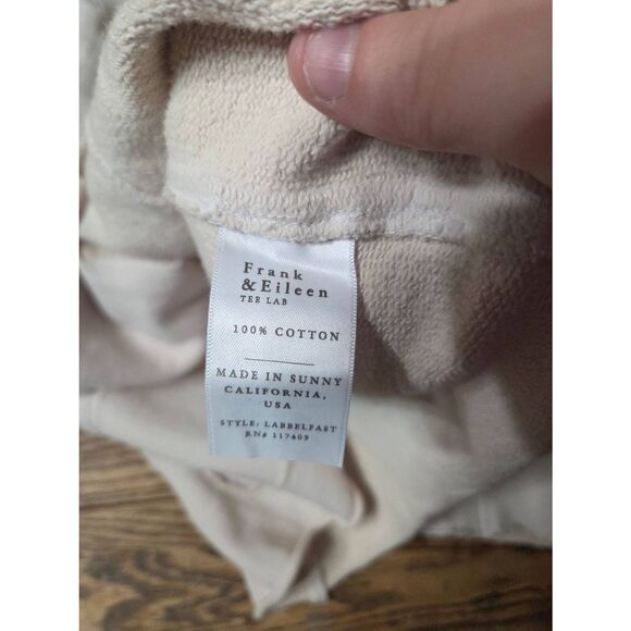 Frank & Eileen Belfast English Peacoat Triple Fleece Light Pink/Almond Sz Medium - Picture 4 of 5